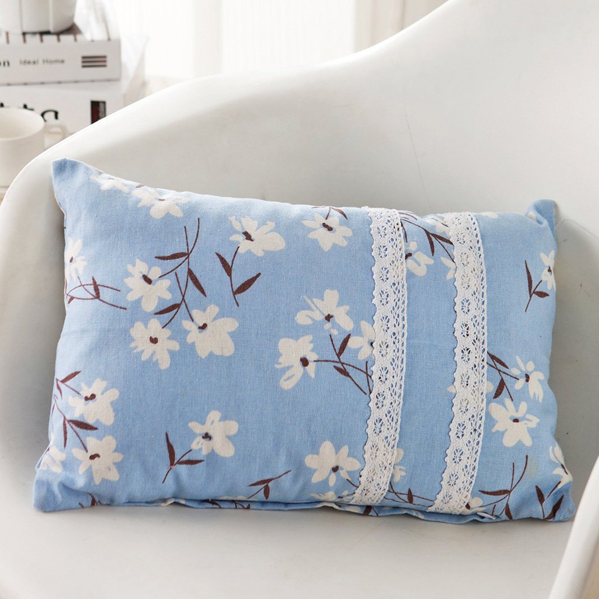 亚麻印花长方形抱枕