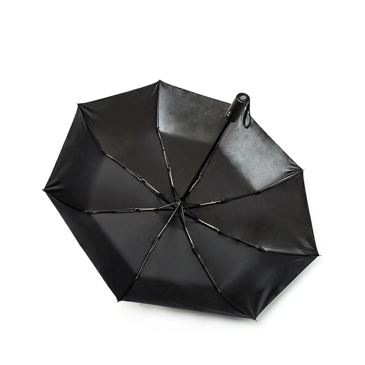 新款商务自动伞高密度黑胶布度磨砂手柄晴雨伞cd