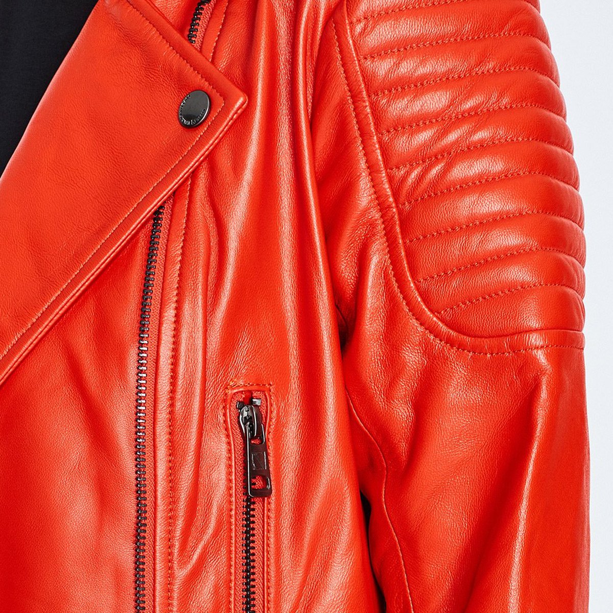 山羊皮革女款真皮皮衣修身机车女士皮衣