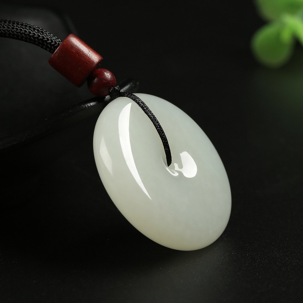 凤禧 天然和田玉大件厚装平安扣玉吊坠