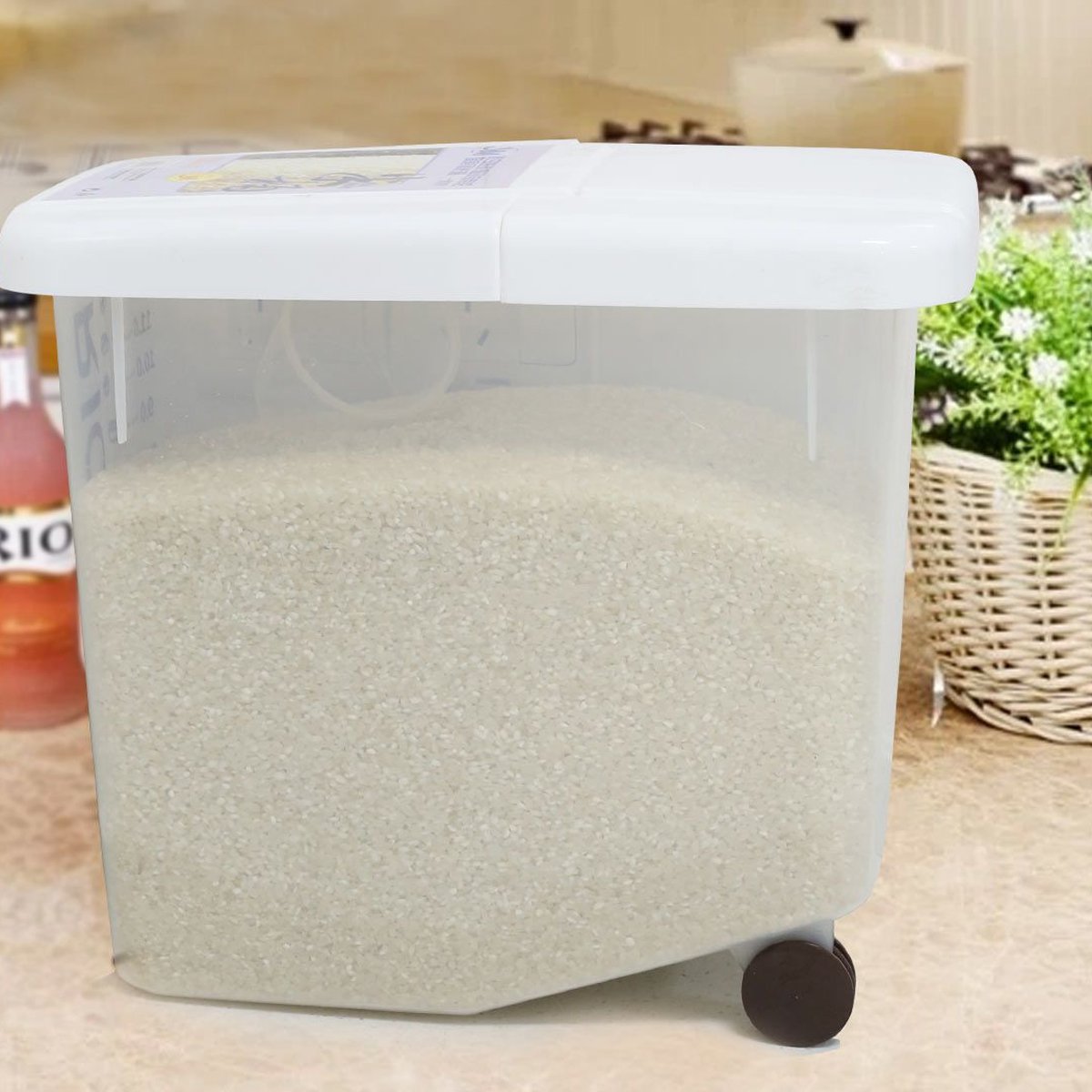 防虫蛀防潮环保带轮厨房储米箱