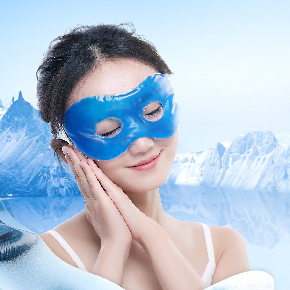 冷敷眼罩 睡眠冰袋缓解眼疲劳黑眼圈