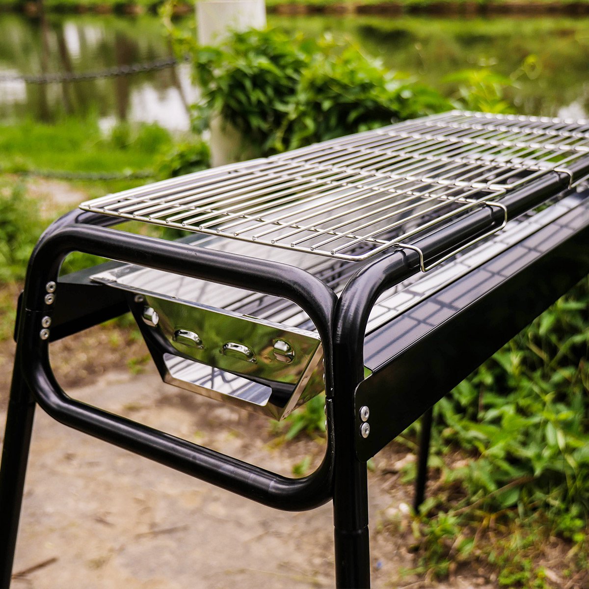 原始人烧烤架不锈钢木炭户外烧烤架