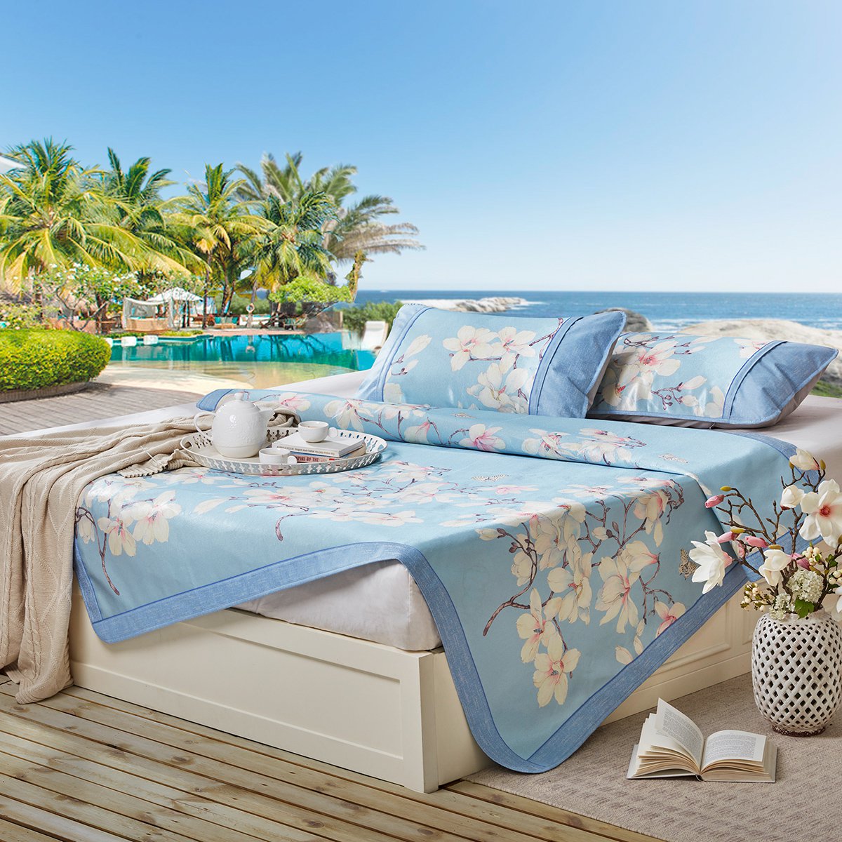 罗莱夏凉席子凉席冰丝席三件套111703990021_唯品会