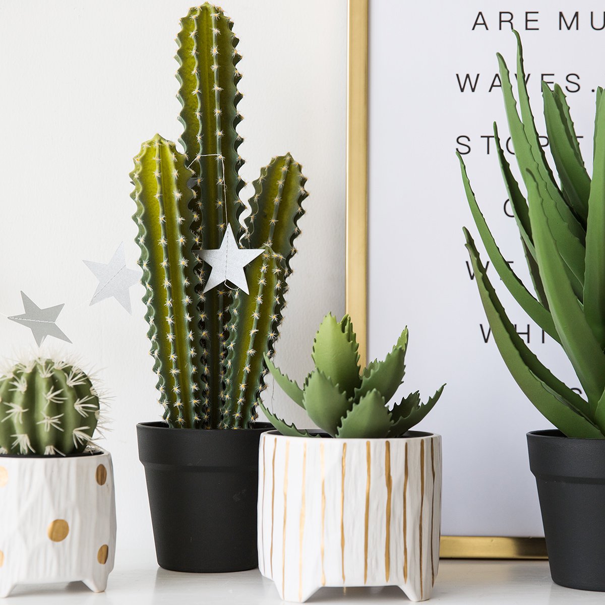 大型仿真仙人掌摆件北欧植物室内假盆栽客厅落地仙人柱球装饰盆景