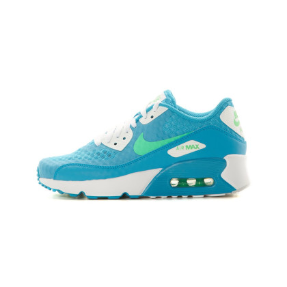 耐克nike air max 90 女子大童氯蓝/电子绿/白休闲鞋 运动休闲系列