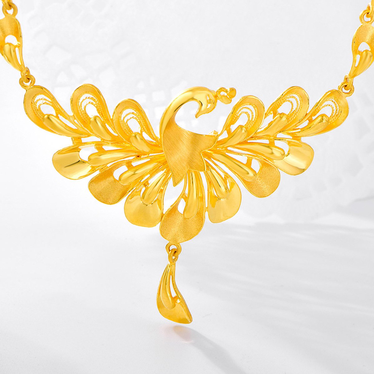 赛菲尔万足 风华绝代足金999.9黄金项链女款锁骨套链(计价)