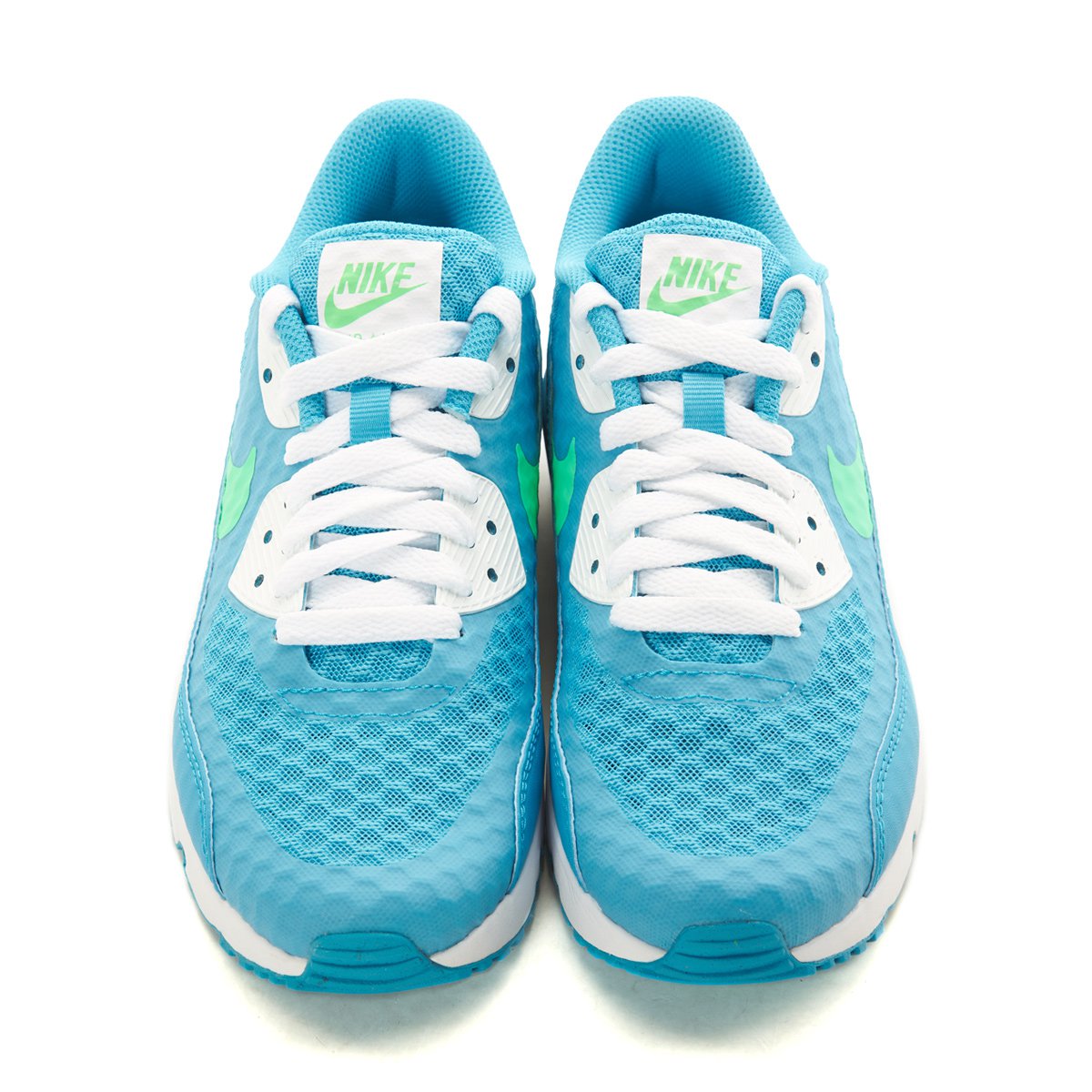 耐克nike air max 90 女子大童氯蓝/电子绿/白休闲鞋 运动休闲系列