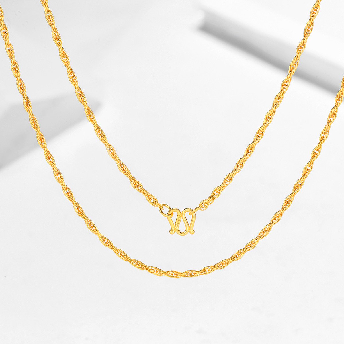 足金时尚绞丝链项链珠宝首饰计价