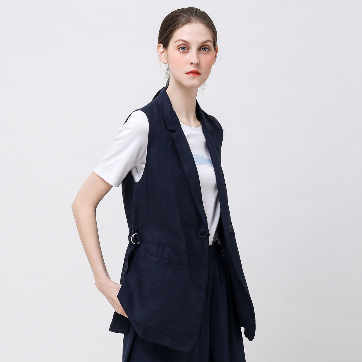 古木夕羊特卖旗舰店黛青麻料马甲m1833059e_唯品会