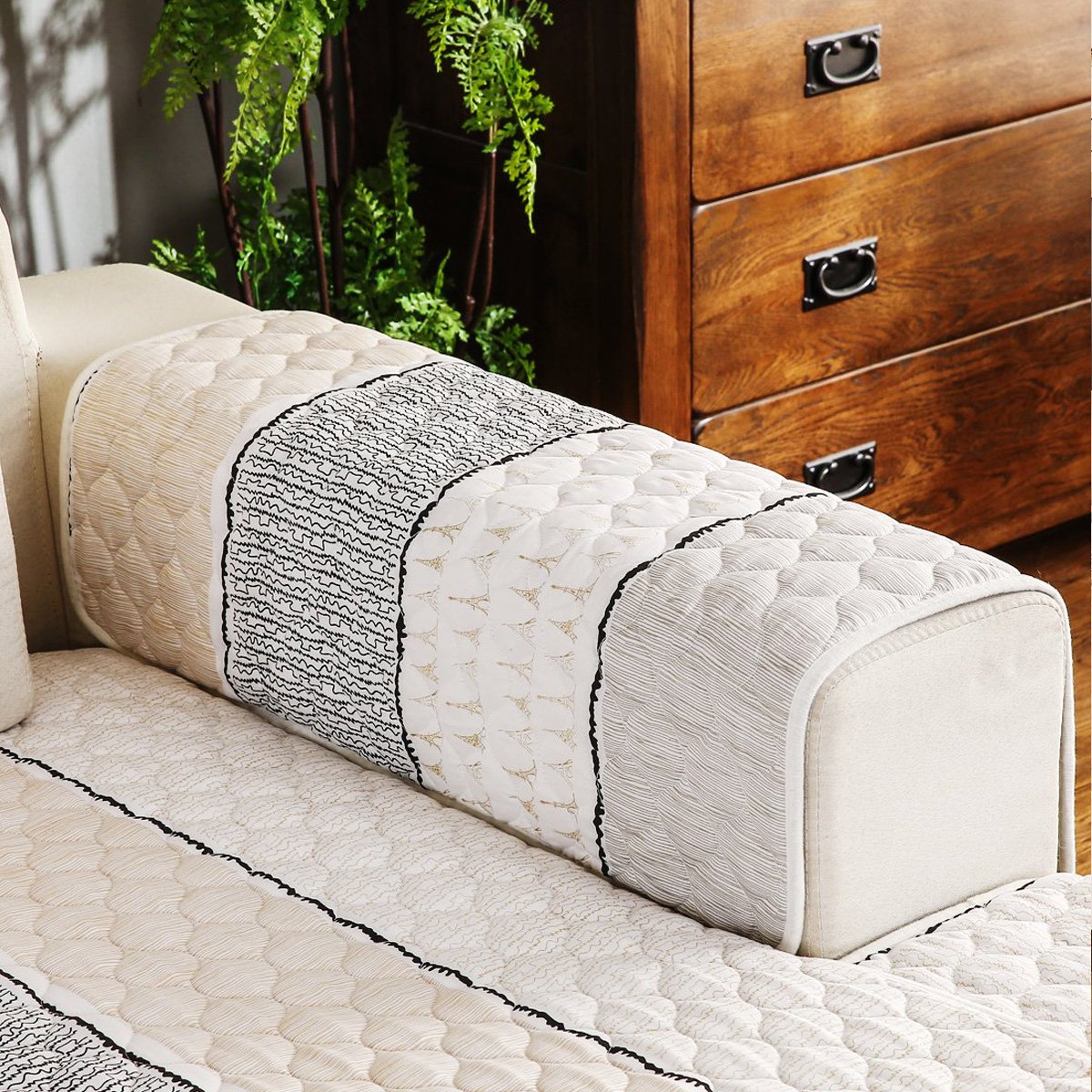 柔软舒适 双面可用 美观透气 四季通用铁搭系列布艺沙发垫