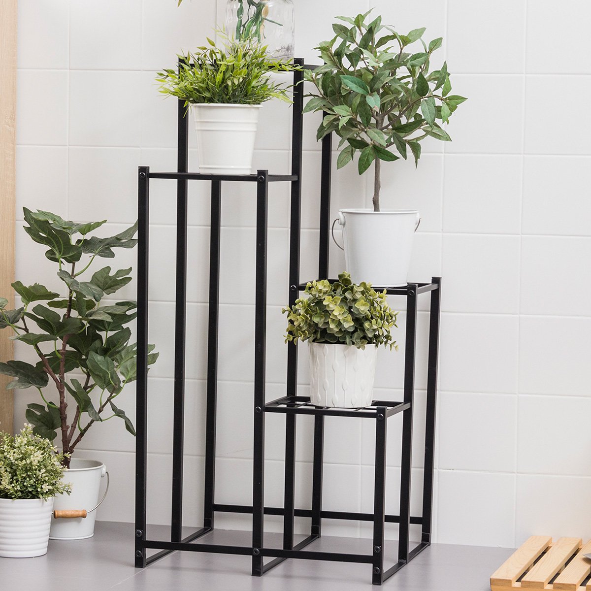 方管厚制阶梯式四层花架