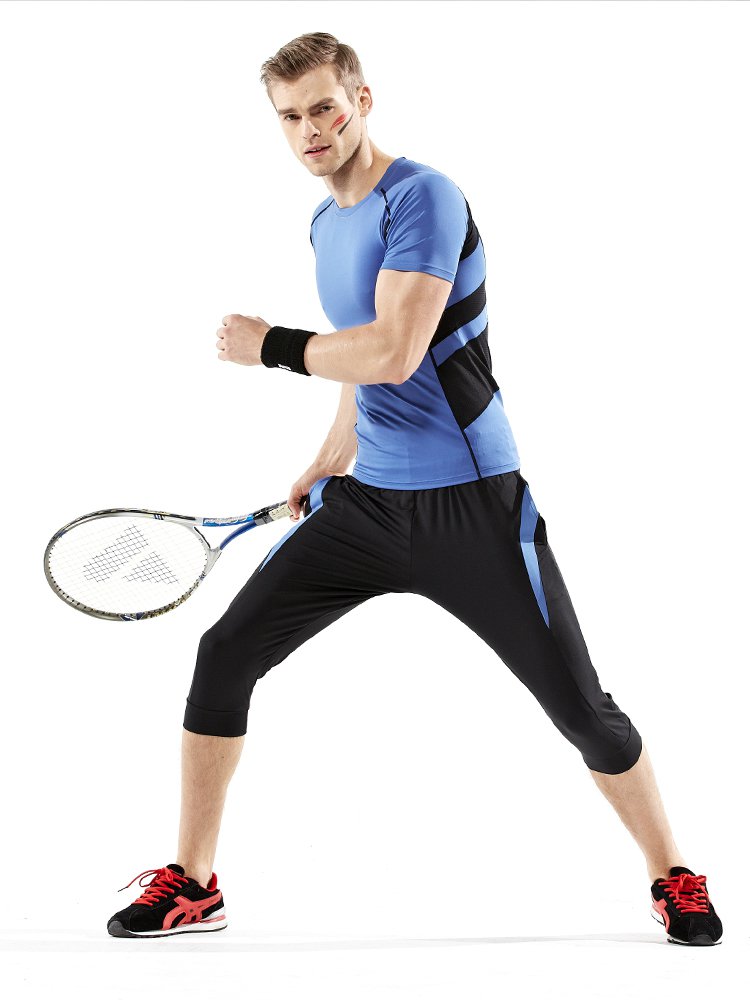 路伊梵男款健身休闲运动短袖t恤