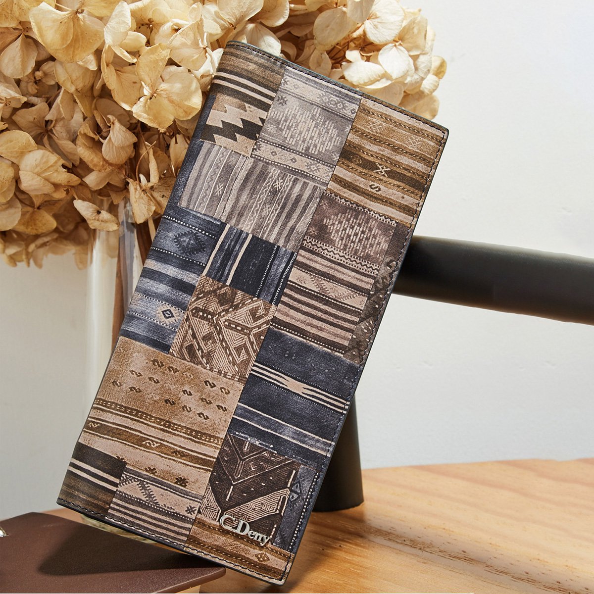 新款抽象画廊趣味系列西装钱包商务休闲时尚潮流钱夹