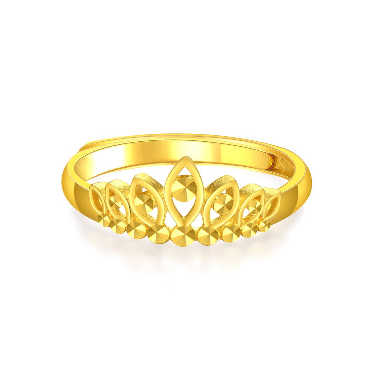 足金金冠辉煌戒指计价