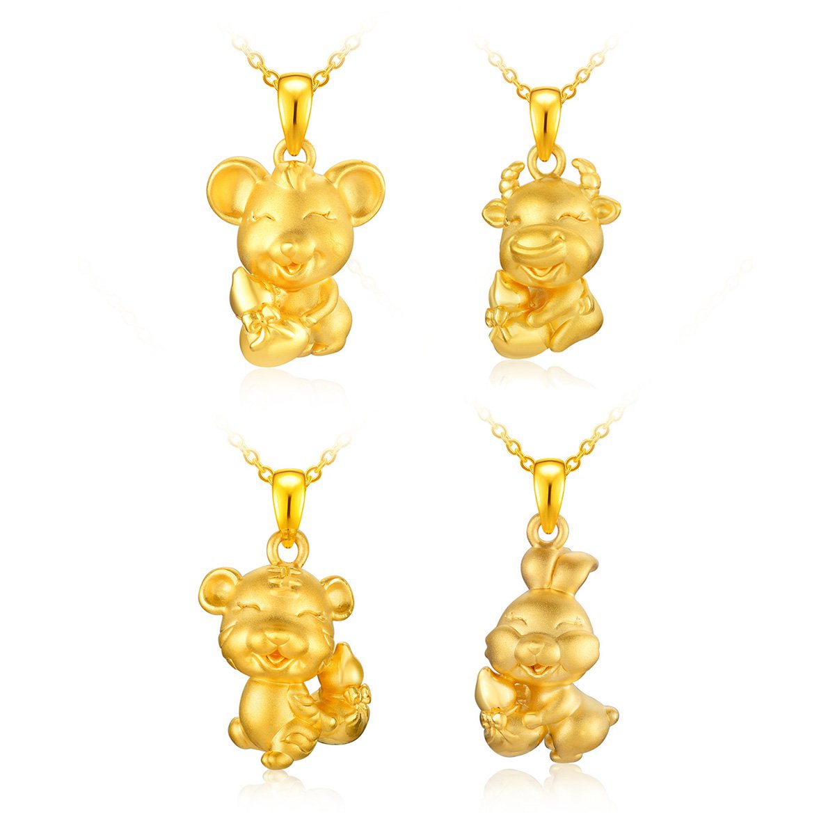 3d硬金十二生肖吊坠(不含链)定价