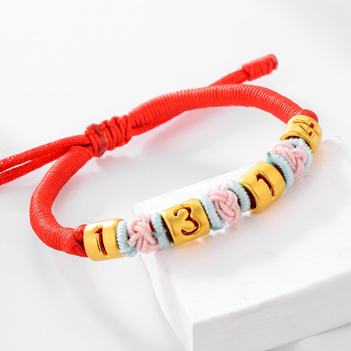 3d硬金1314黄金手链女转运黄金手串情侣礼物