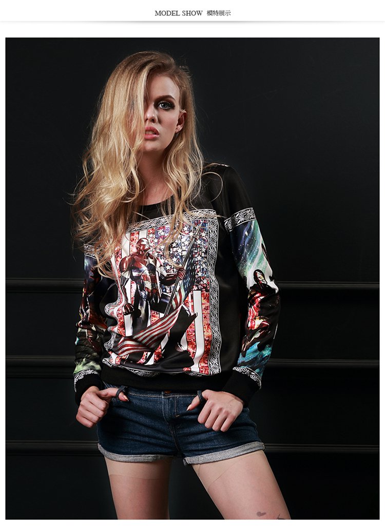 【惊爆直降】新款时尚个性印花长袖卫衣牌欧美街头印花流t恤