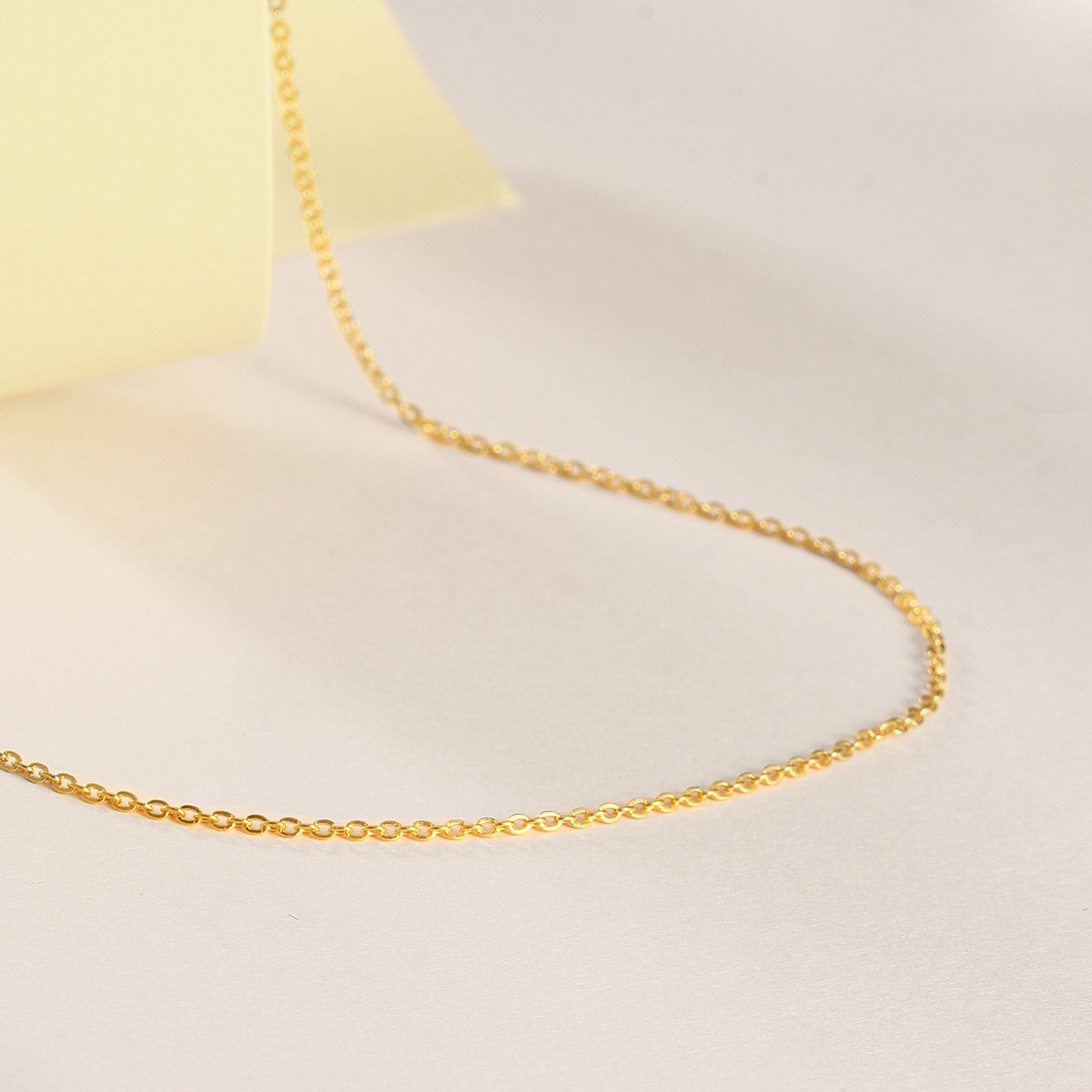 吉盟黄金项链女新款十字链足金o字链细款锁骨链金吊坠素链礼物