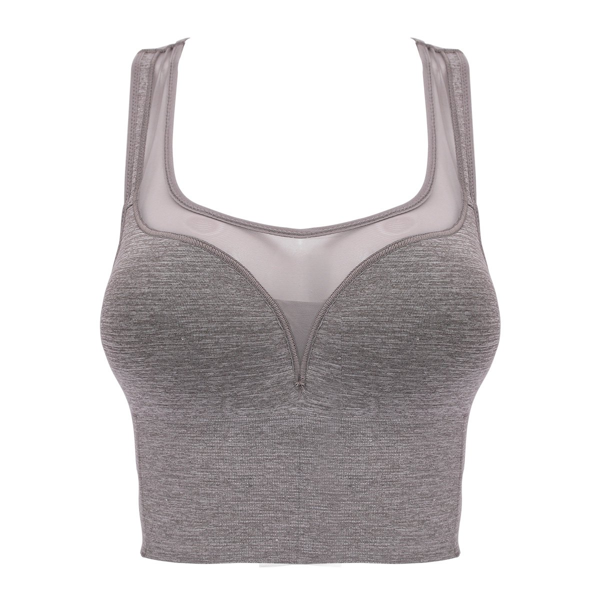 夏清仓-mmuses缪诗内衣专场 缪诗动感韵律网纱拼接无钢圈束形运动文胸