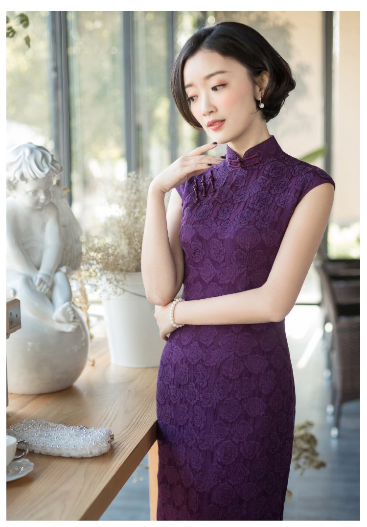 晚香 老上海旗袍裙春秋新款中国风复古优雅修身显瘦中长款连衣裙