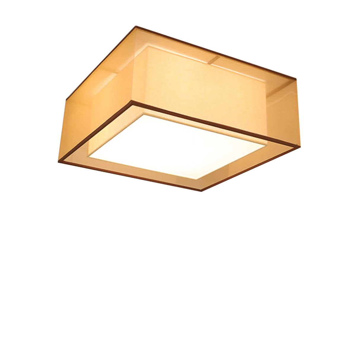 50*50cm正方形新中式吸顶灯 咖啡纱 卧室灯具