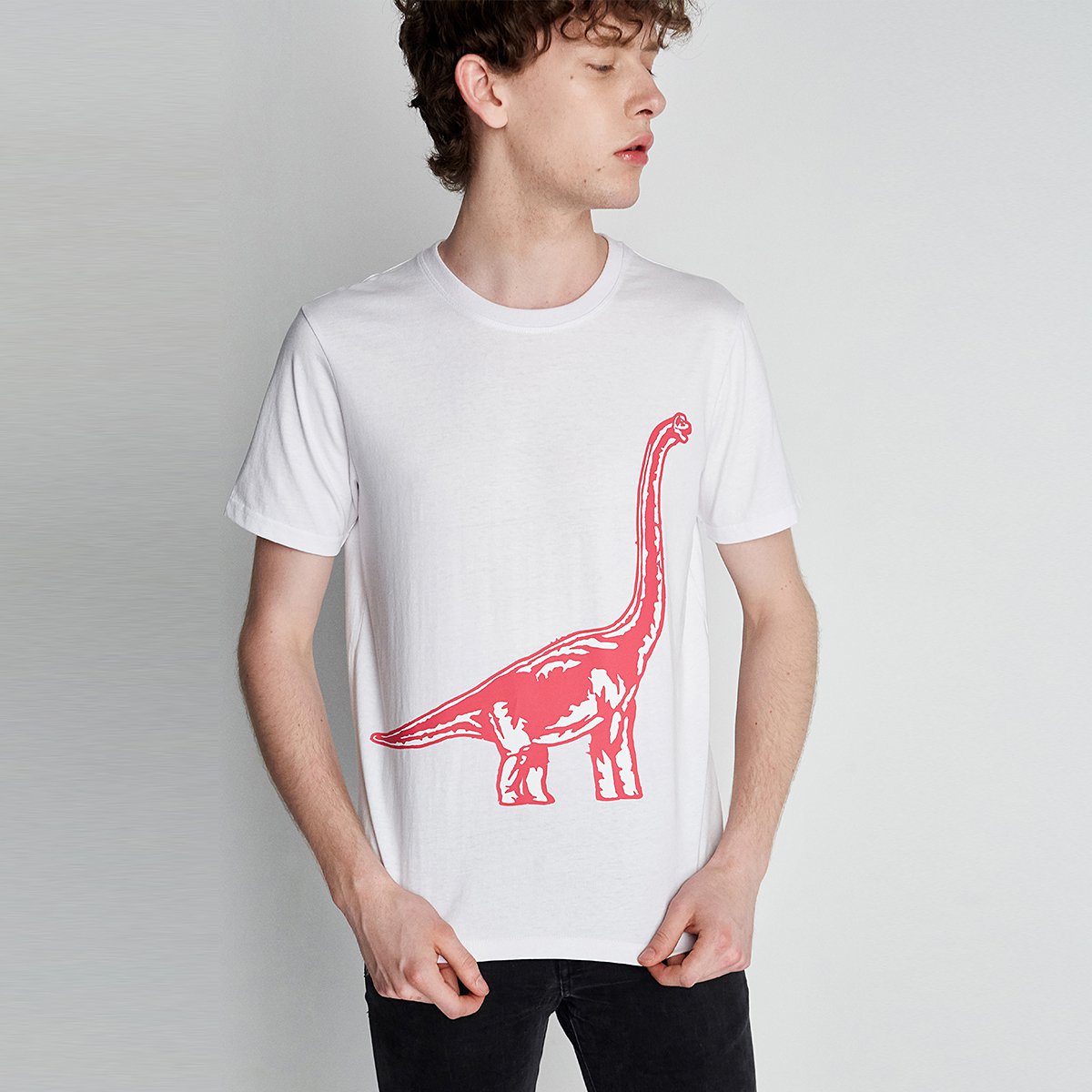 2018新款【侏罗纪世界2】合作款夏季恐龙图案短袖t恤男女情侣装