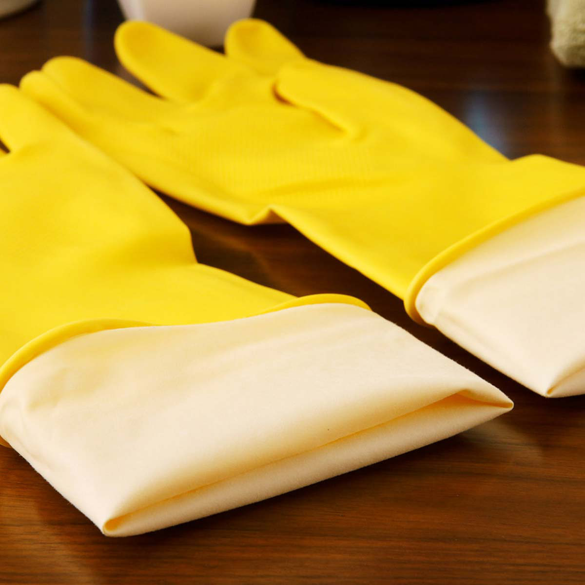 4双装 马来西亚进口橡胶原生加厚长版手套