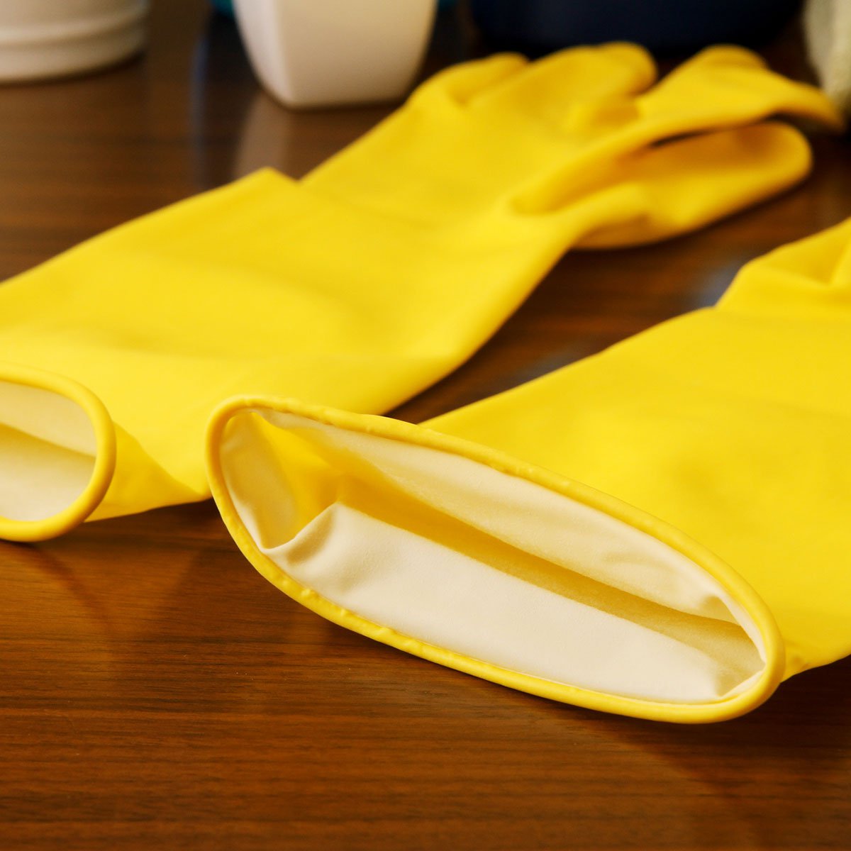 4双装 马来西亚进口橡胶原生加厚长版手套