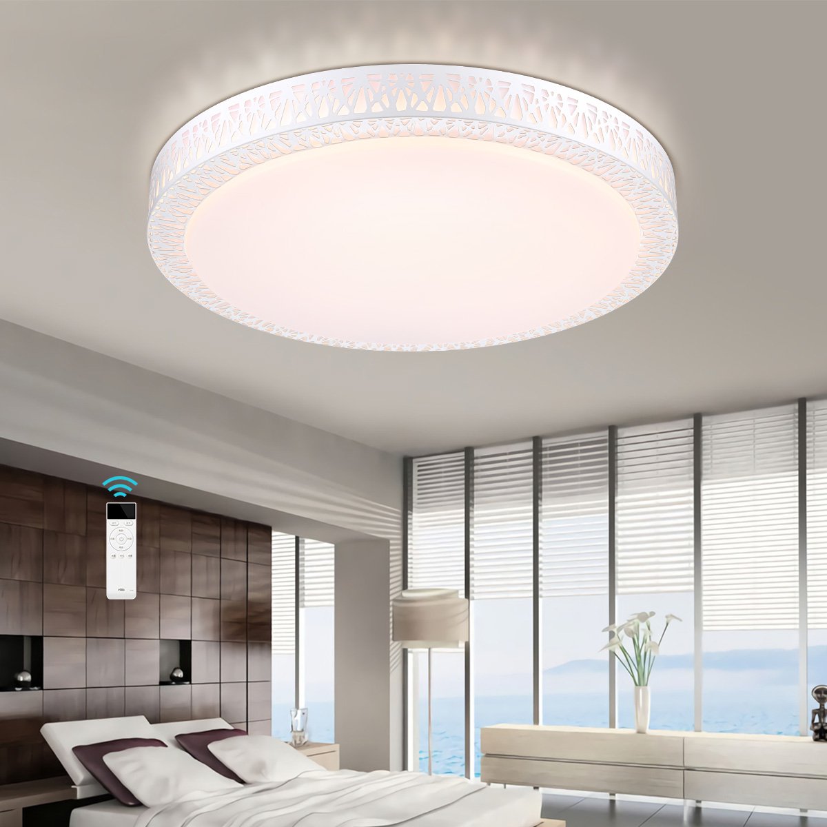 雷士led卧室吸顶灯卧室灯具现代简约温馨浪漫儿童房灯卧室卧室灯吸顶