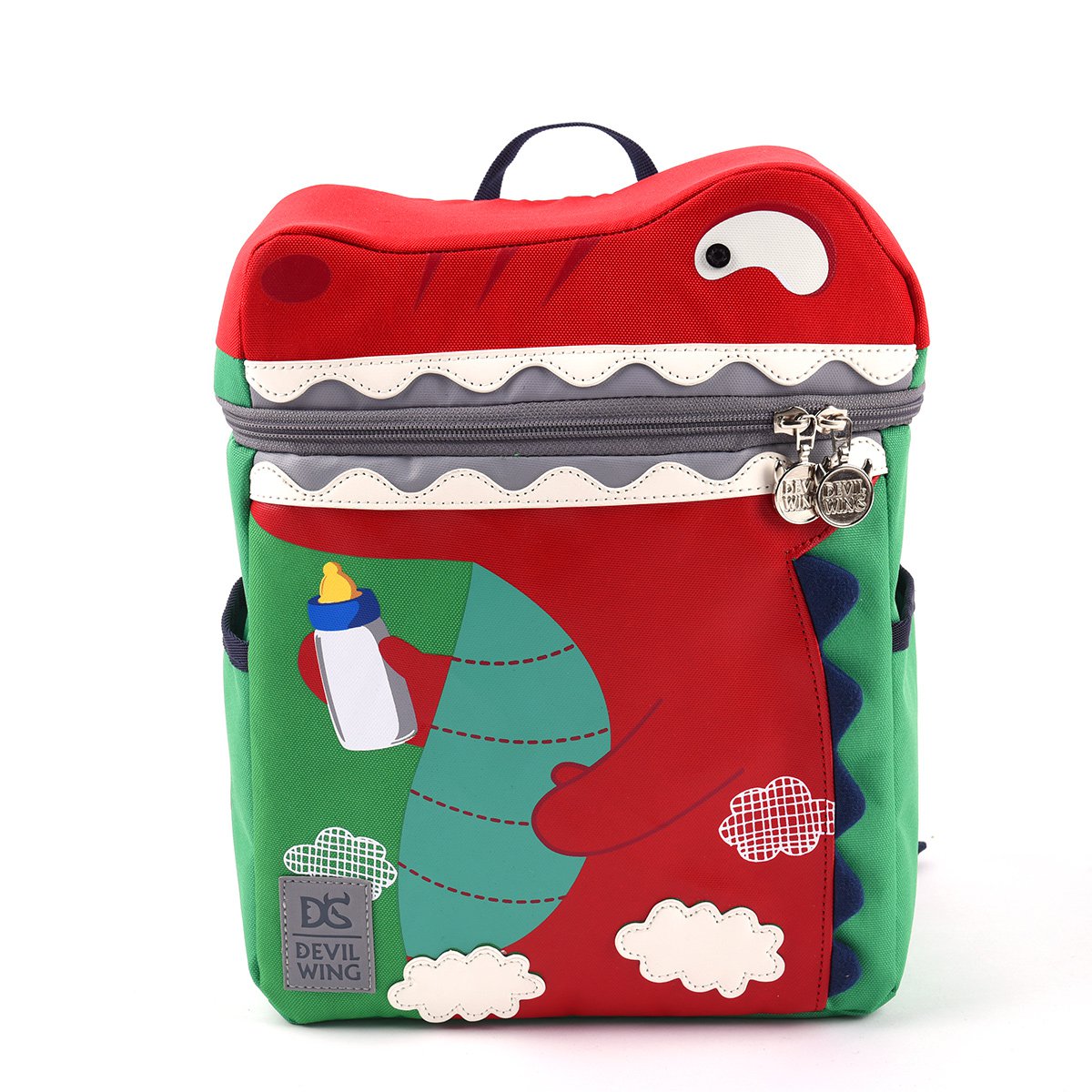 韩国devil wing小恶魔书包文具配饰特卖小恶魔鳄鱼造型幼儿包儿童双肩