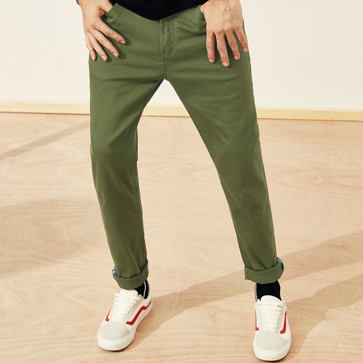 以纯线上品牌 秋季男士休闲长裤修身低腰小脚男士休闲裤