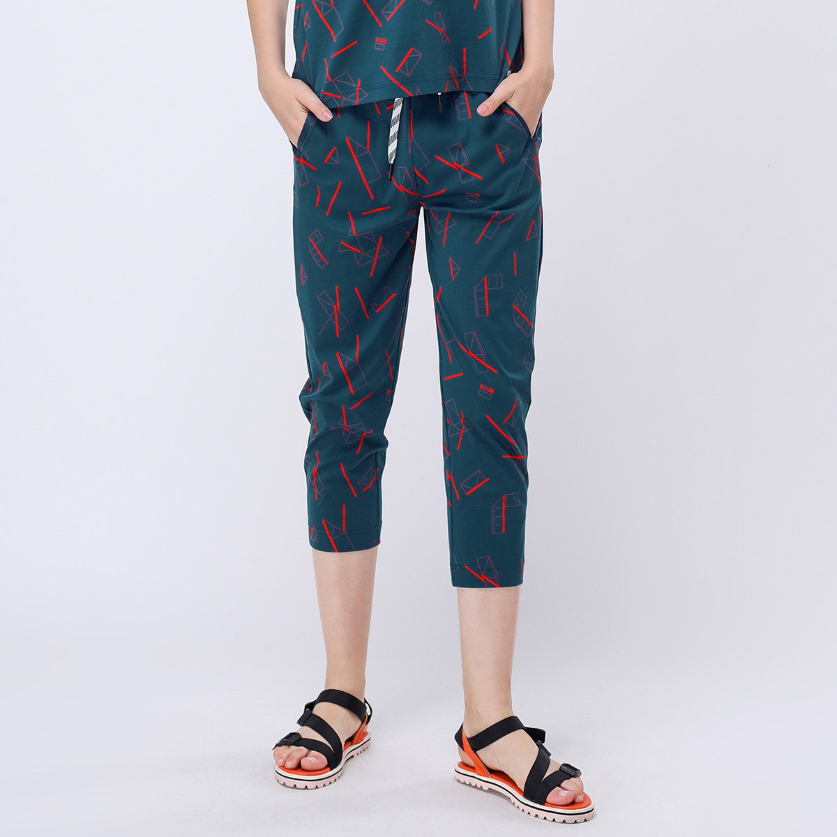 古木夕羊特卖旗舰店黛青印花锥形裤f9836069e_唯品会