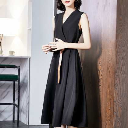 2018秋季新款时尚韩版优雅女装连衣裙春秋冬装ol通勤知性素雅气质女