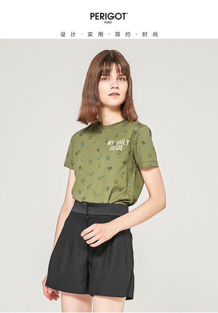 女款印花短袖t恤