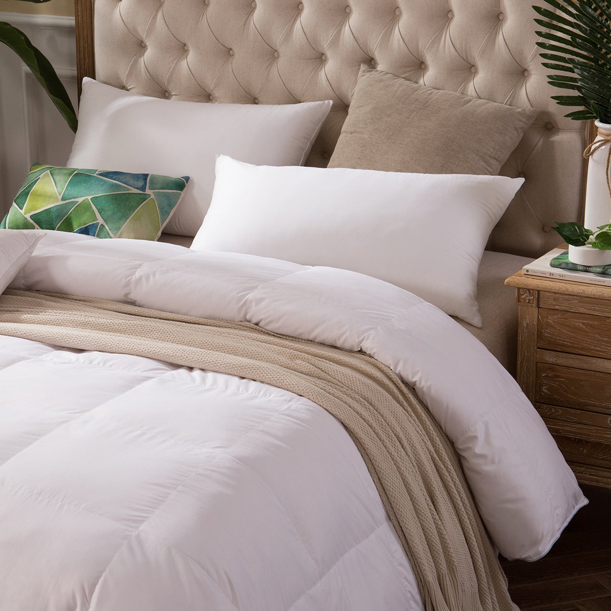 防钻绒五星级白鸭毛丝绒被芯被子