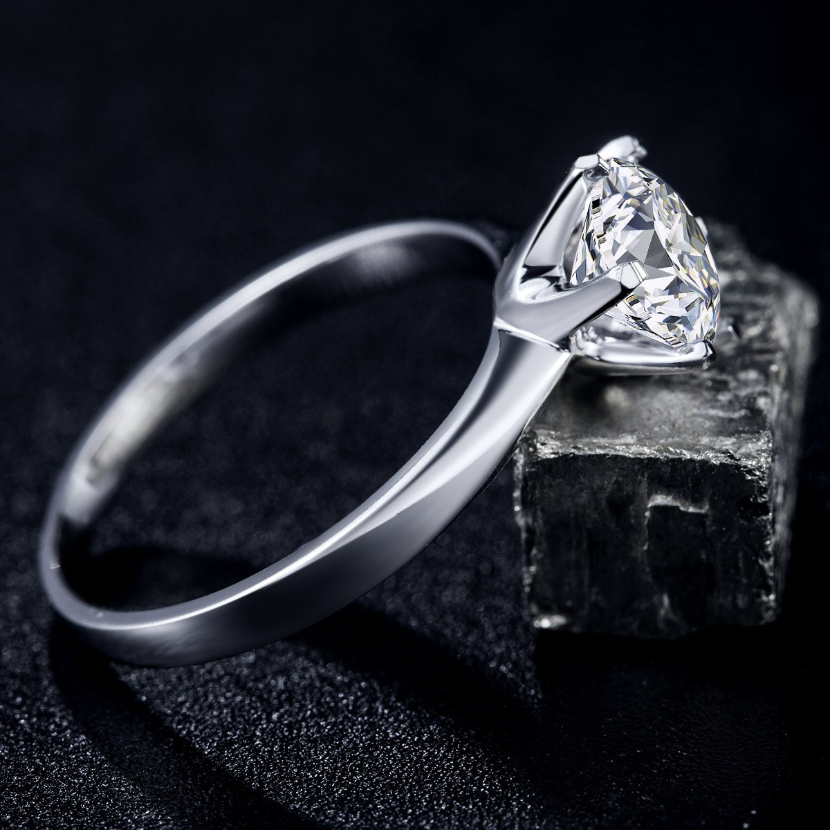 喜钻pt950铂金74分si净度ij色钻石戒指/钻戒