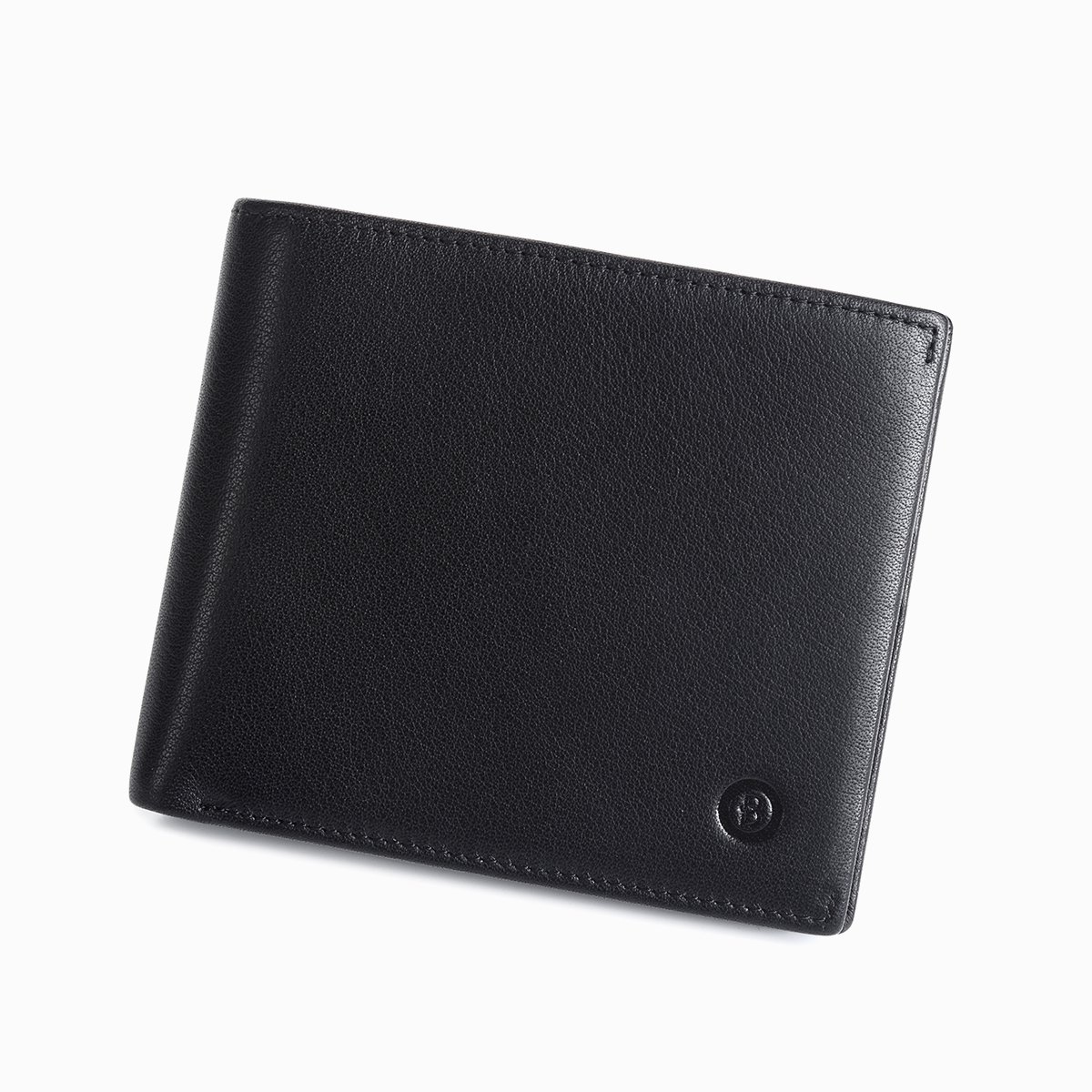 经典 短款简洁光面头层牛皮钱包