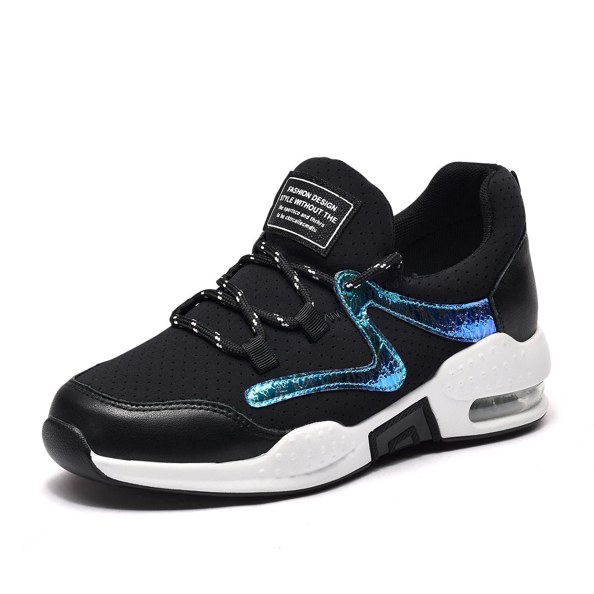 富贵鸟2018秋季新品 时尚拼接透气牛皮休闲鞋运动鞋系带女士老爹鞋