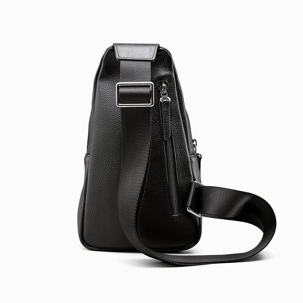 意尔康2019新款头层牛皮男士单肩斜挎包胸包