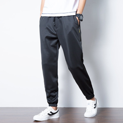 2018秋季新品男款时尚休闲系绳束脚裤男士休闲裤