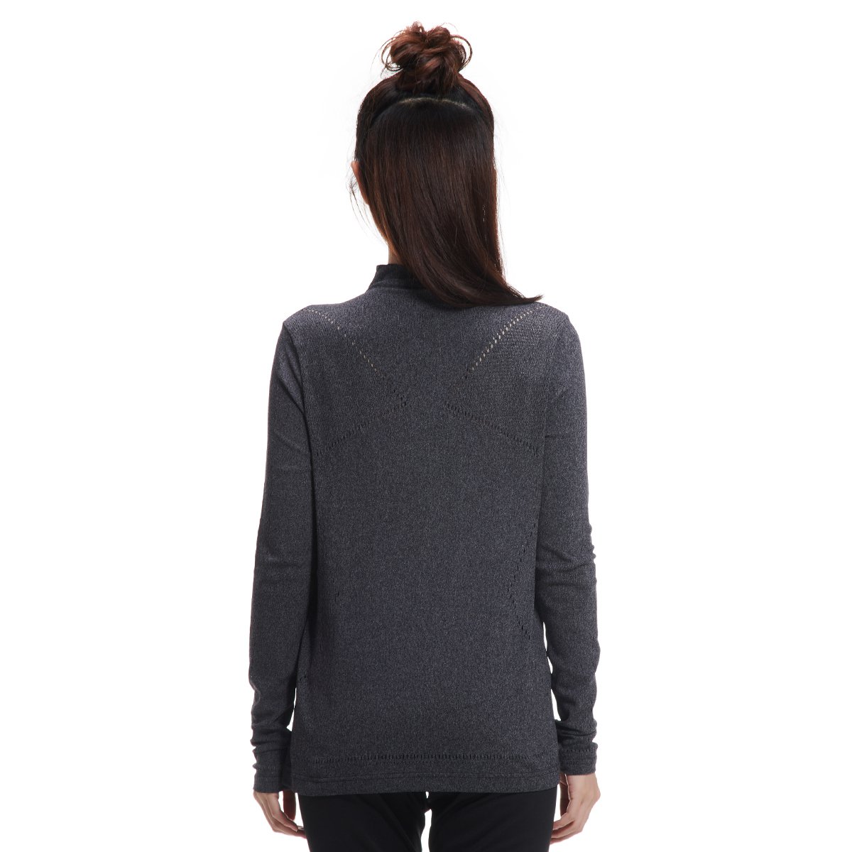 彪马puma 时尚舒适 女款灰黑长袖t恤 基本系列