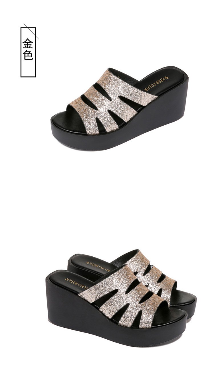 搭女鞋休闲时尚百搭厚底凉拖坡跟防水台一字露趾女拖鞋340601_唯品会