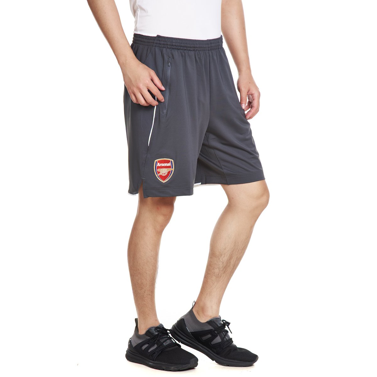 彪马puma 阿森纳 男款黑色运动五分裤 足球系列