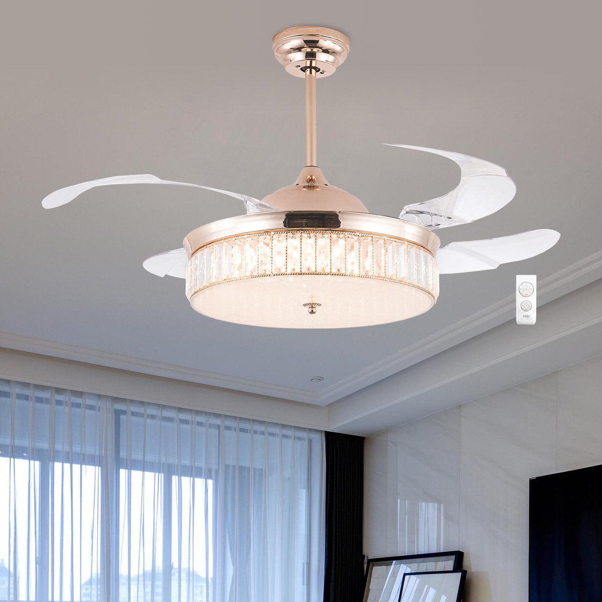 雷士led水晶吊灯吸顶灯餐厅风扇灯卧室客厅房间灯具吊扇灯