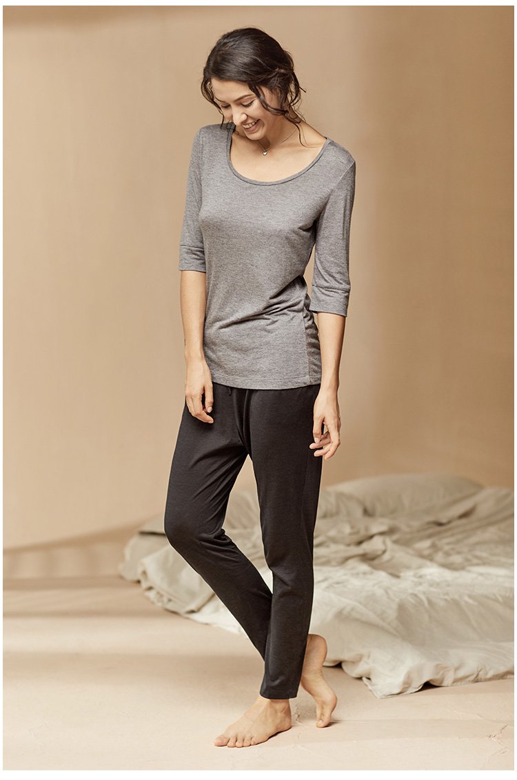 samyama瑜伽家居服女桑蚕丝真丝亲肤柔软轻薄透气睡裤长裤