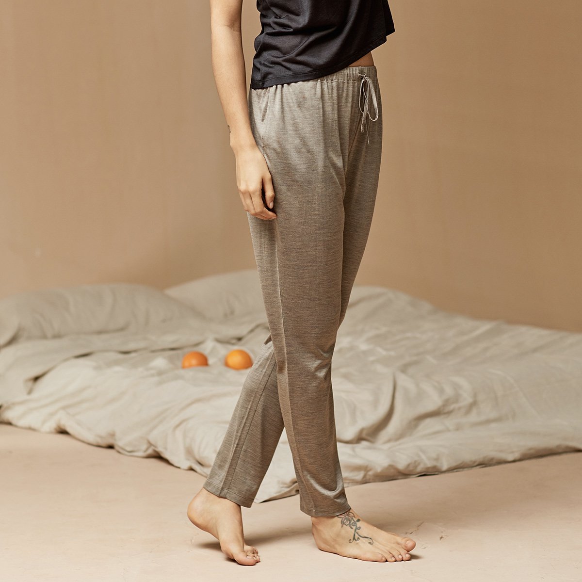 samyama瑜伽家居服女桑蚕丝真丝亲肤柔软轻薄透气睡裤长裤