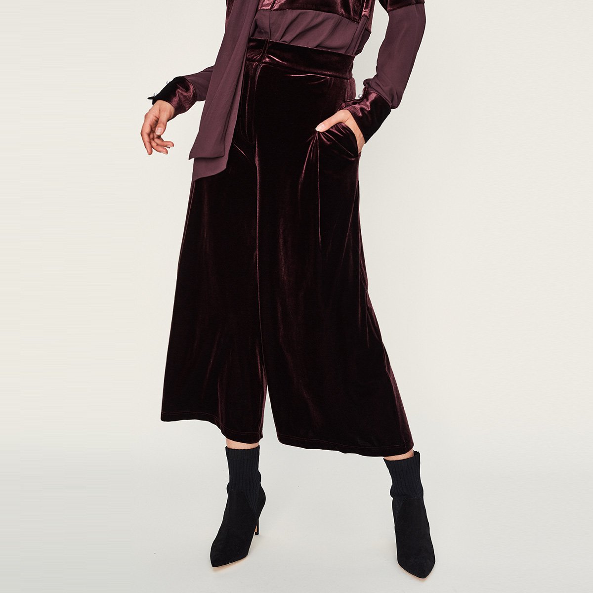 natural男女2018秋冬新款【惊艳光泽丝绒 飘逸有范】欧美风时尚丝绒九