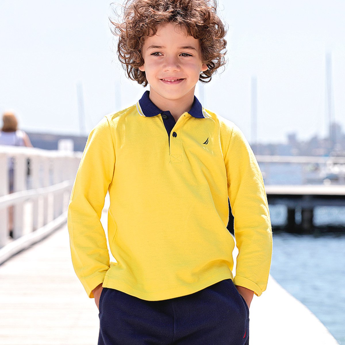 nautica诺帝卡童装中大童男童2018春秋款帅气长袖polo衫打底衫全面