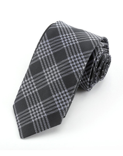 时尚圆点拼菱格正反面两用设计商务休闲男士领带